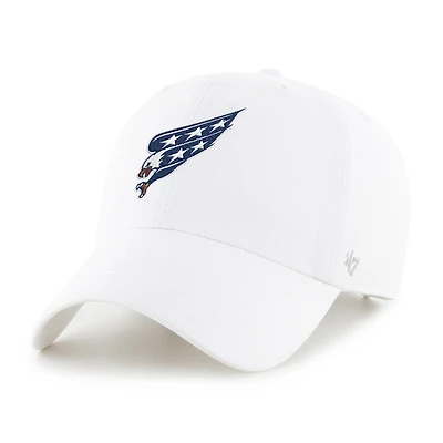 Men's '47  White Washington Capitals Alternate Clean Up Adjustable Hat