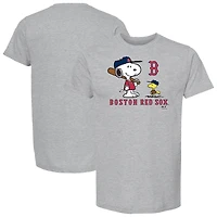 Youth  Heather Gray Boston Red Sox Peanuts Snoopy T-Shirt