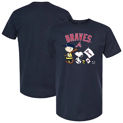Toddler Navy Atlanta Braves Peanuts Flag T-Shirt