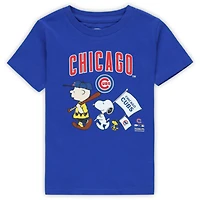 Toddler  Royal Chicago Cubs Peanuts Flag T-Shirt
