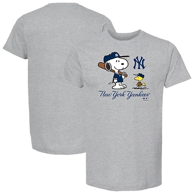 Toddler Heather Gray New York Yankees Peanuts Snoopy T-Shirt