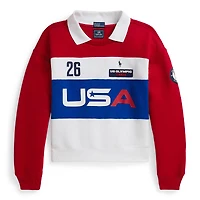 Girls Youth Polo Ralph Lauren Team USA Fleece Collared Sweatshirt