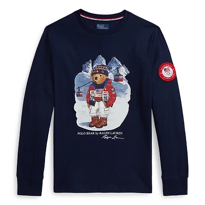 Youth Polo Ralph Lauren Team USA Polo Bear Cotton Tee