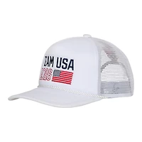 Men's Outerstuff  White Team USA 2026 Winter Olympics Milano Cortina Trucker Adjustable Hat