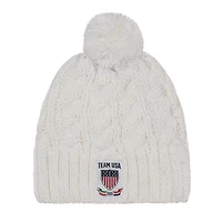 Men's Outerstuff  White Team USA 2026 Winter Olympics Milano Cortina Knit Hat with Pom