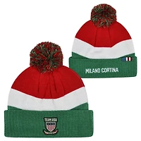 Men's Outerstuff  Red Team USA 2026 Winter Olympics Milano Cortina Cuffed Knit Hat with Pom