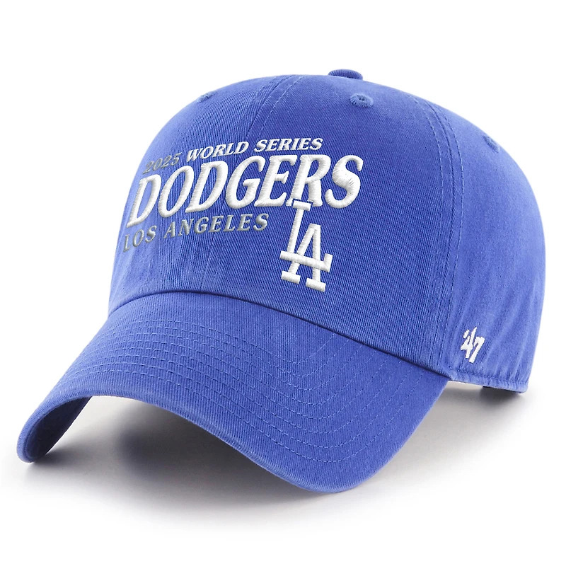 Men's '47 Royal Los Angeles Dodgers 2025 World Series Clean Up Adjustable Hat