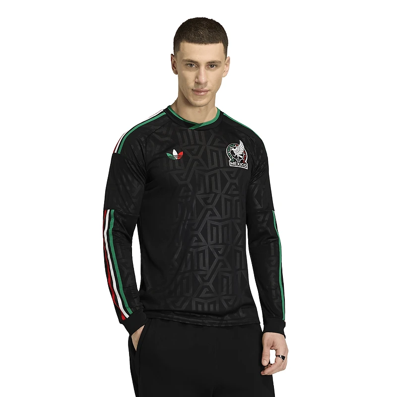 Men's adidas Black Mexico National Team 2026 Third Replica Long Sleeve Jersey
