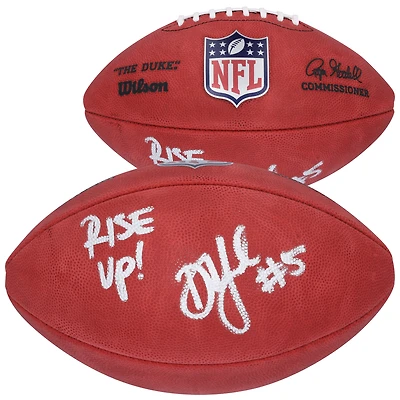 Drake London Atlanta Falcons Autographed Wilson Duke Full Color Football with "Rise Up!" Inscription
