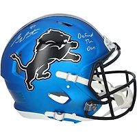 Sam LaPorta Detroit Lions Autographed Riddell 2024 Alternate Speed Authentic Helmet with "Defend The Den" Inscription