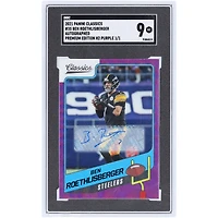 Ben Roethlisberger Pittsburgh Steelers Autographed 2021 Panini Classics H2 Purple Prizm #35 #1/1 SGC Authenticated 9 Card