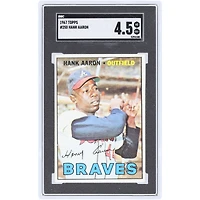 Hank Aaron Atlanta Braves 1967 Topps #250 SGC Authenticated 4.5 Card