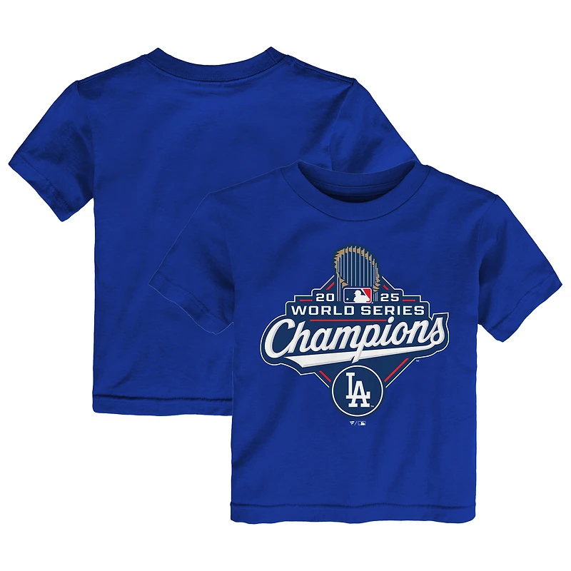 Toddler Fanatics  Royal Los Angeles Dodgers 2025 World Series Champions Official Logo T-Shirt