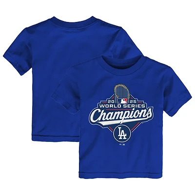 Toddler Fanatics  Royal Los Angeles Dodgers 2025 World Series Champions Official Logo T-Shirt