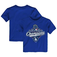 Toddler Fanatics  Royal Los Angeles Dodgers 2025 World Series Champions Official Logo T-Shirt