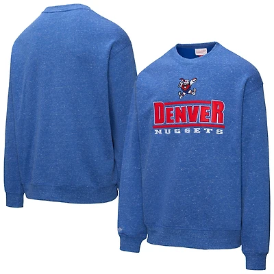 Men's Mitchell & Ness  Royal Denver Nuggets Throw It Back Fleece Sweatshirt