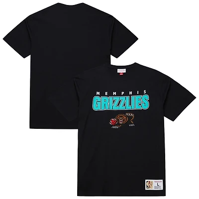 Men's Mitchell & Ness  Black Memphis Grizzlies Hardwood Classics Throw It Back Premium T-Shirt