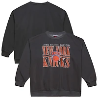 Men's Mitchell & Ness  Black New York Knicks NBA Downtown Collection Fleece Sweatshirt