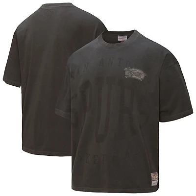 Men's Mitchell & Ness  Black San Antonio Spurs Downtown Collection Premium T-Shirt