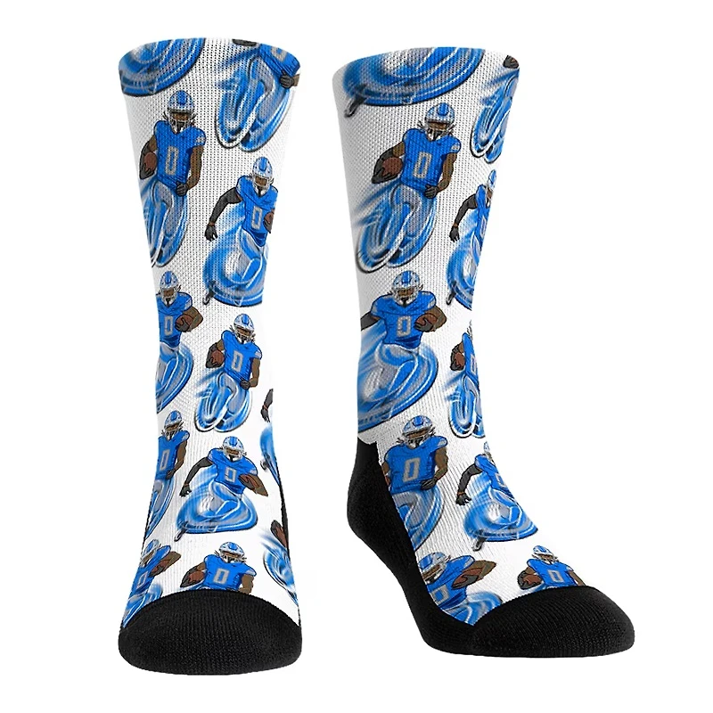 Youth Rock Em Socks Jahmyr Gibbs Detroit Lions Player Celebration Crew Socks