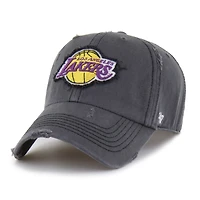 Men's '47  Charcoal Los Angeles Lakers Weathered Clean Up Adjustable Hat