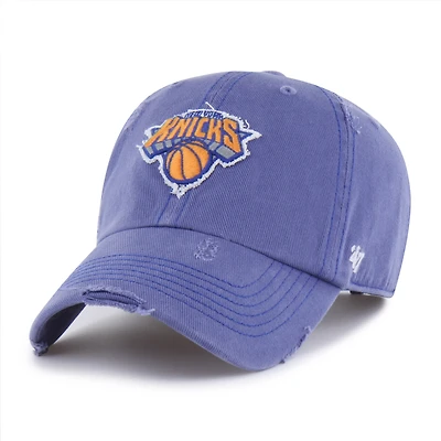 Men's '47  Blue New York Knicks Weathered Clean Up Adjustable Hat