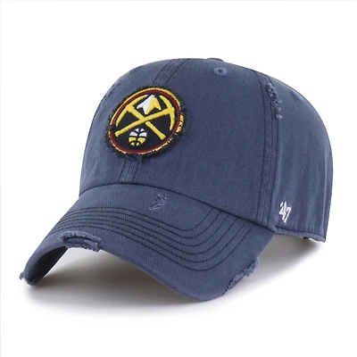 Men's '47  Navy Denver Nuggets Weathered Clean Up Adjustable Hat
