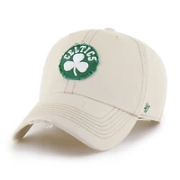 Men's '47  Cream Boston Celtics Weathered Clean Up Adjustable Hat