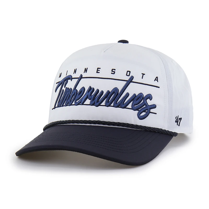 Men's '47  White Minnesota Timberwolves brrr° Condor Two-Tone Hitch Rope Adjustable Hat