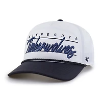Men's '47  White Minnesota Timberwolves brrr° Condor Two-Tone Hitch Rope Adjustable Hat