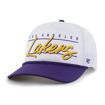 Men's '47  White Los Angeles Lakers brrr° Condor Two-Tone Hitch Rope Adjustable Hat