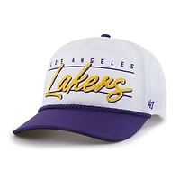 Men's '47  White Los Angeles Lakers brrr° Condor Two-Tone Hitch Rope Adjustable Hat