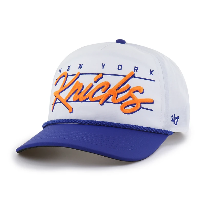 Men's '47  White New York Knicks brrr° Condor Two-Tone Hitch Rope Adjustable Hat