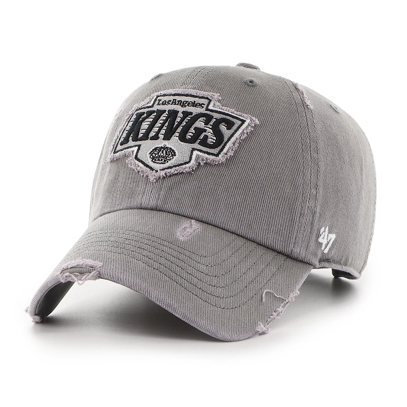 Men's '47  Charcoal Los Angeles Kings Weathered Clean Up Adjustable Hat