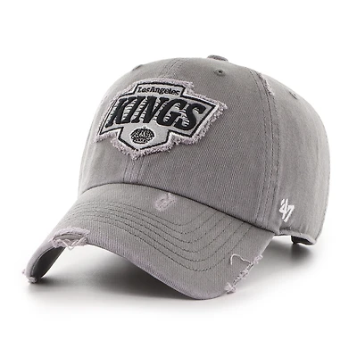 Men's '47  Charcoal Los Angeles Kings Weathered Clean Up Adjustable Hat