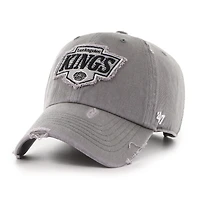 Men's '47  Charcoal Los Angeles Kings Weathered Clean Up Adjustable Hat