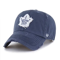 Men's '47  Navy Toronto Maple Leafs Weathered Clean Up Adjustable Hat