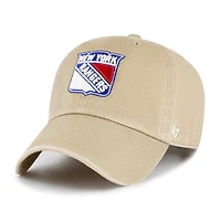 Men's '47  Khaki New York Rangers Logo Clean Up Adjustable Hat
