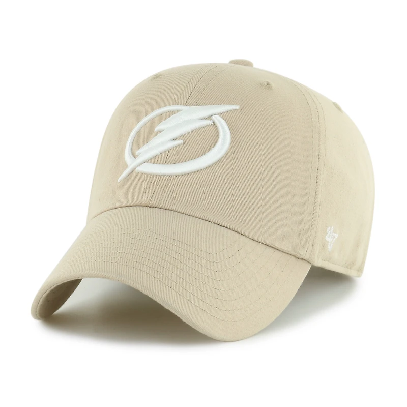 Men's '47  Khaki Tampa Bay Lightning Logo Clean Up Adjustable Hat