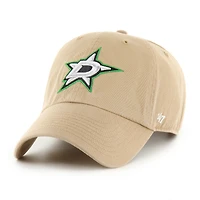 Men's '47  Khaki Dallas Stars Logo Clean Up Adjustable Hat