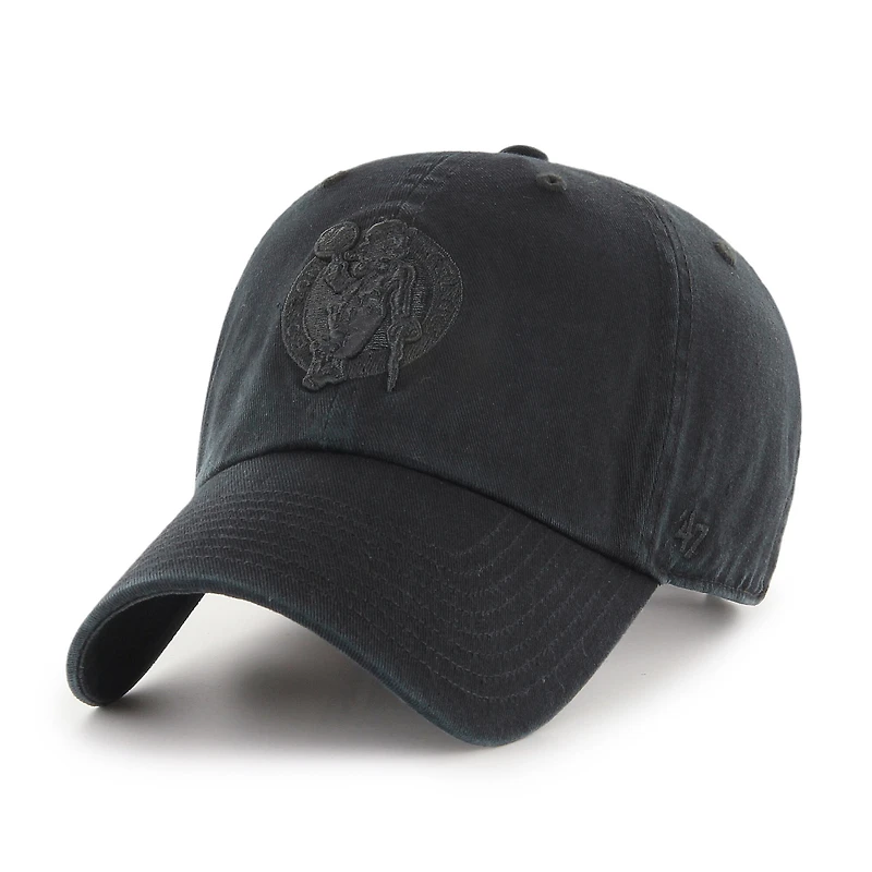 Men's '47  Boston Celtics Black on Black Clean Up Adjustable Hat