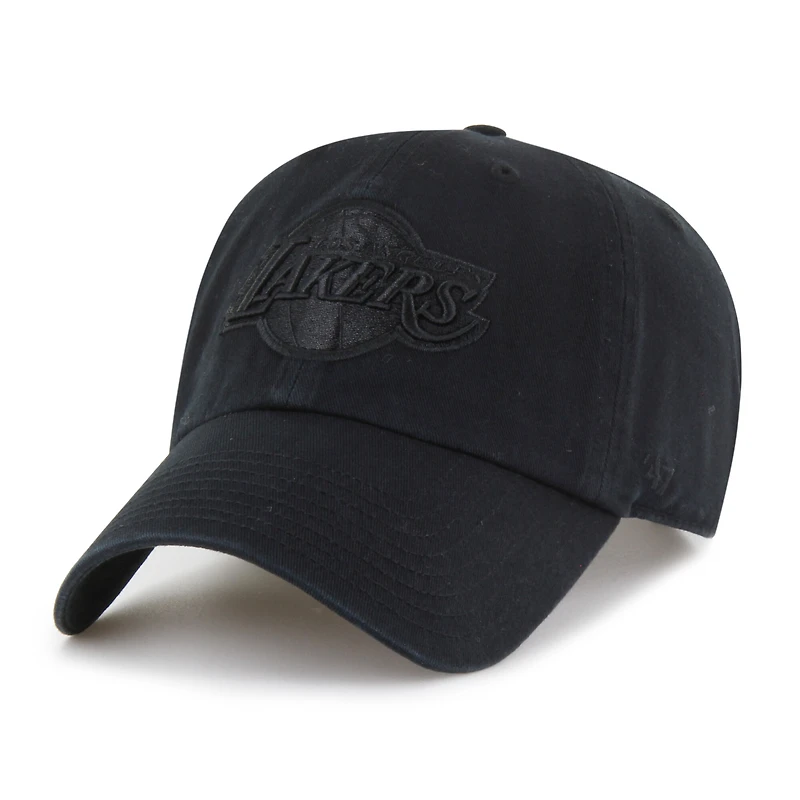 Men's '47  Los Angeles Lakers Black on Black Clean Up Adjustable Hat