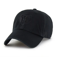 Men's '47  Memphis Grizzlies Black on Black Clean Up Adjustable Hat