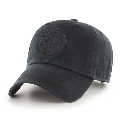 Men's '47  Milwaukee Bucks Black on Black Clean Up Adjustable Hat