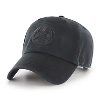 Men's '47  Denver Nuggets Black on Black Clean Up Adjustable Hat