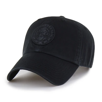 Men's '47  Philadelphia 76ers Black on Black Clean Up Adjustable Hat