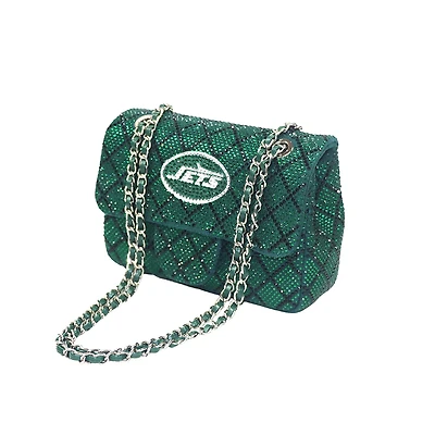 Cuce New York Jets Crystal Crossbody Purse