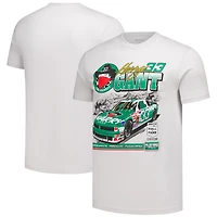 Men's Checkered Flag Sports White Harry Gant Hall of Fame Inductee T-Shirt