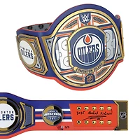 Leon Draisaitl Edmonton Oilers Autographed WWE Legacy Title Belt with "2025 Rocket Richard" Inscription - Limited Edition #5/5
