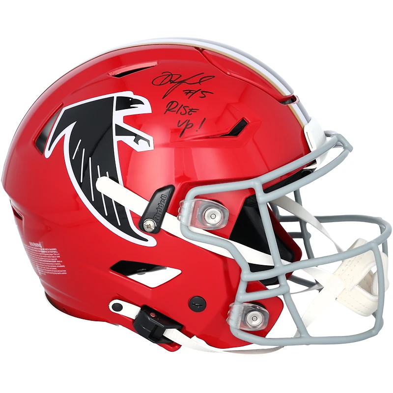 Drake London Atlanta Falcons Autographed Riddell 1966-69 Throwback Speed Flex Authentic Helmet with "Rise Up!" Inscription